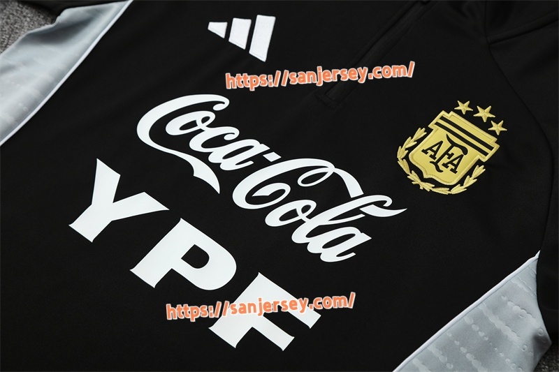 2025/2026 Argentina black Training suit set long sleeves