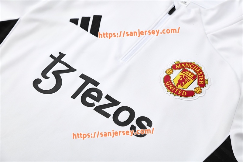 2025/2026 Manchester United White Training suit set long sleeves