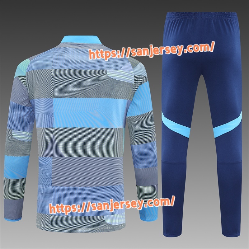 2025/2026 Real Madrid light blue Training suit set long sleeves