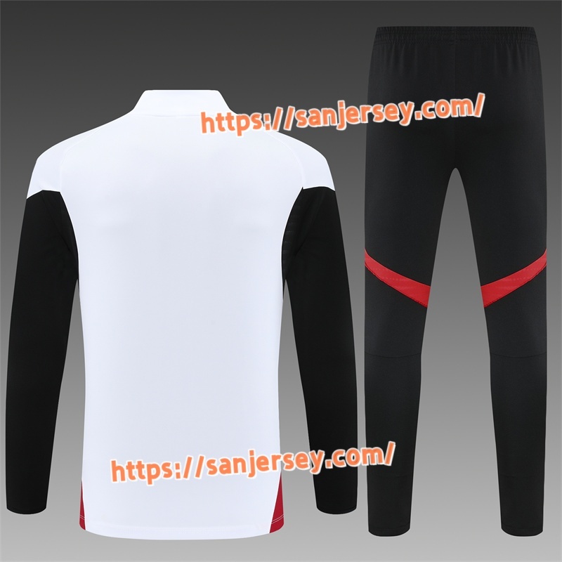 2025/2026 Manchester United White Training suit set long sleeves