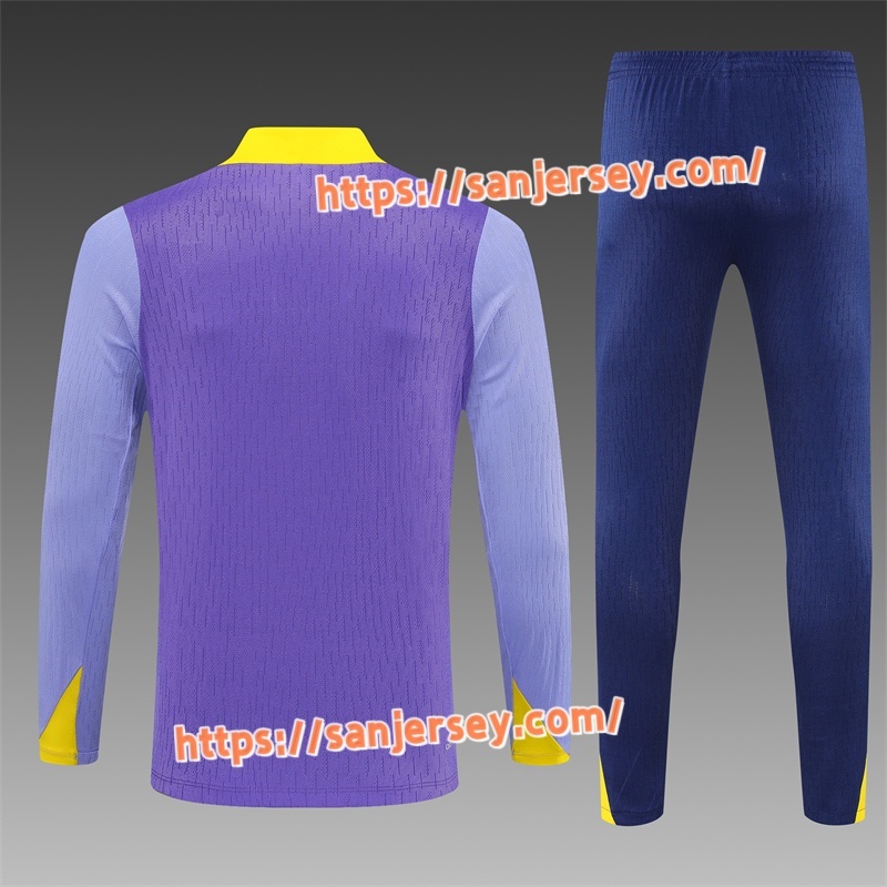 2025/2026 Club Atlético de Madrid Purple Training suit set long sleeves