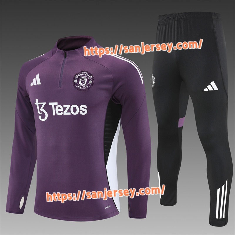 2025/2026 Manchester United Purple Training suit set long sleeves