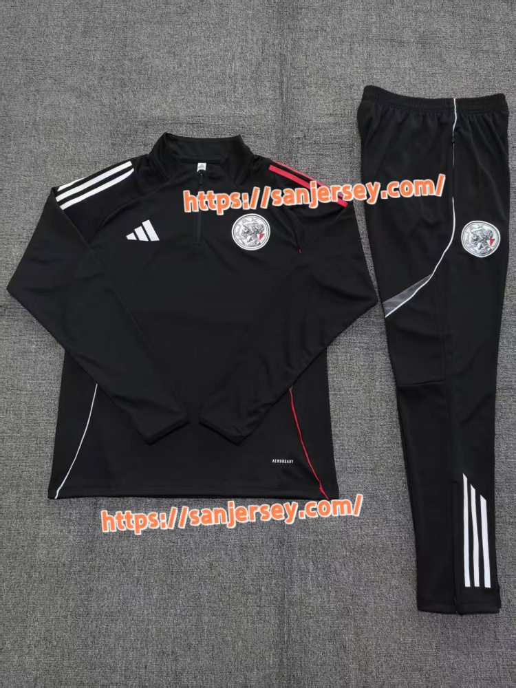2025/2026 ajax black Training suit set long sleeves
