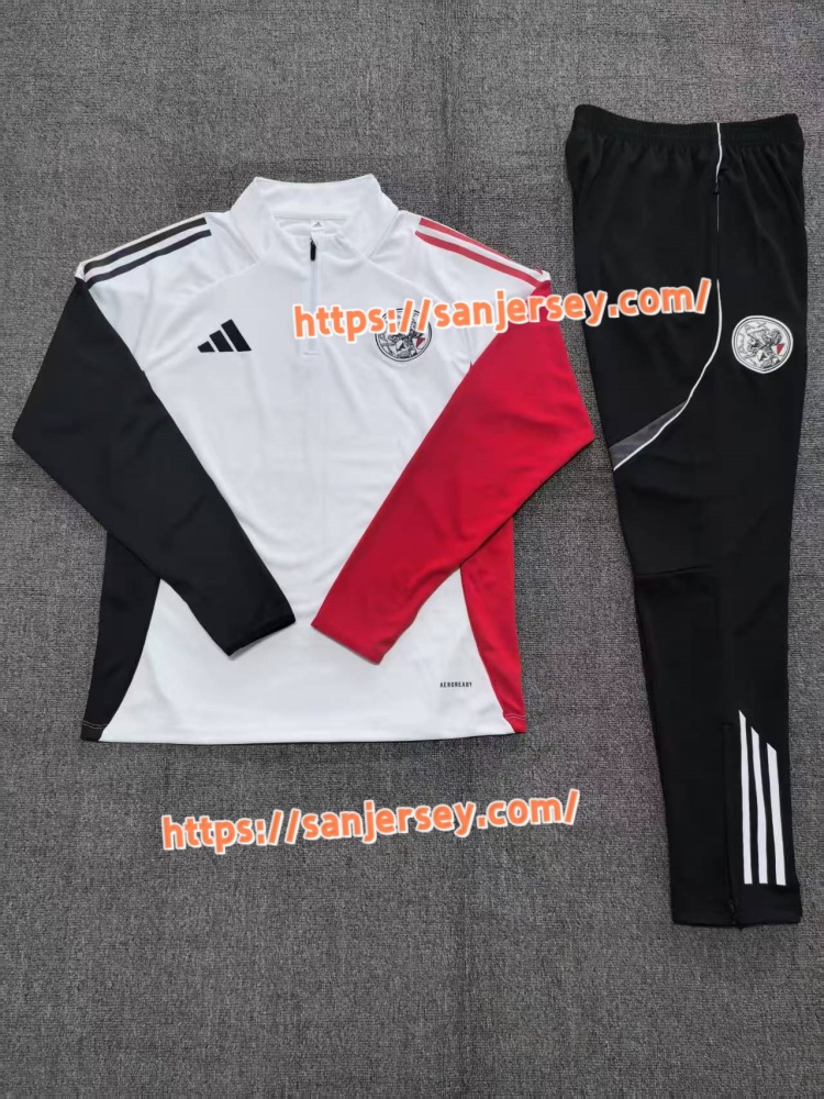 2025/2026 ajax white Training suit set long sleeves