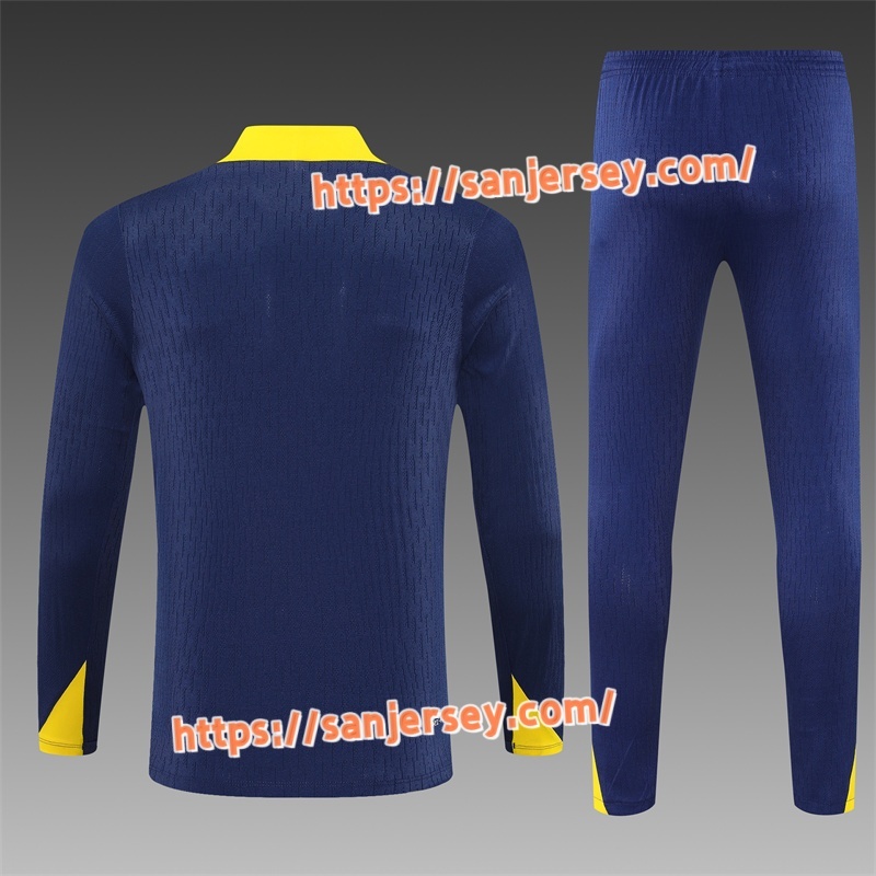 2025/2026 Club Atlético de Madrid blue Training suit set long sleeves