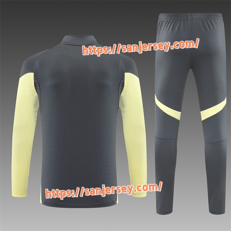 2025/2026 Real Madrid grey Training suit set long sleeves