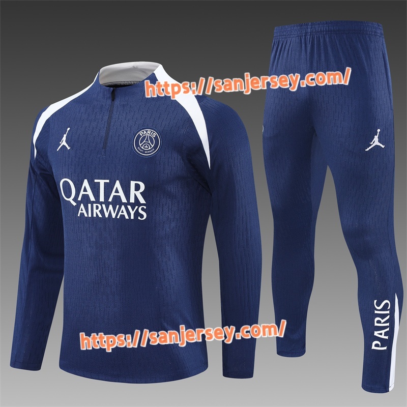 2025/2026 Paris Saint-Germain blue Training suit set long sleeves