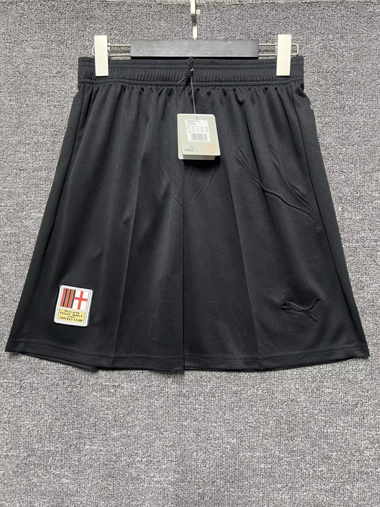 24-25 AC Milan 125th Anniversary Black Shorts/24-25 AC米兰125周年黑色短裤