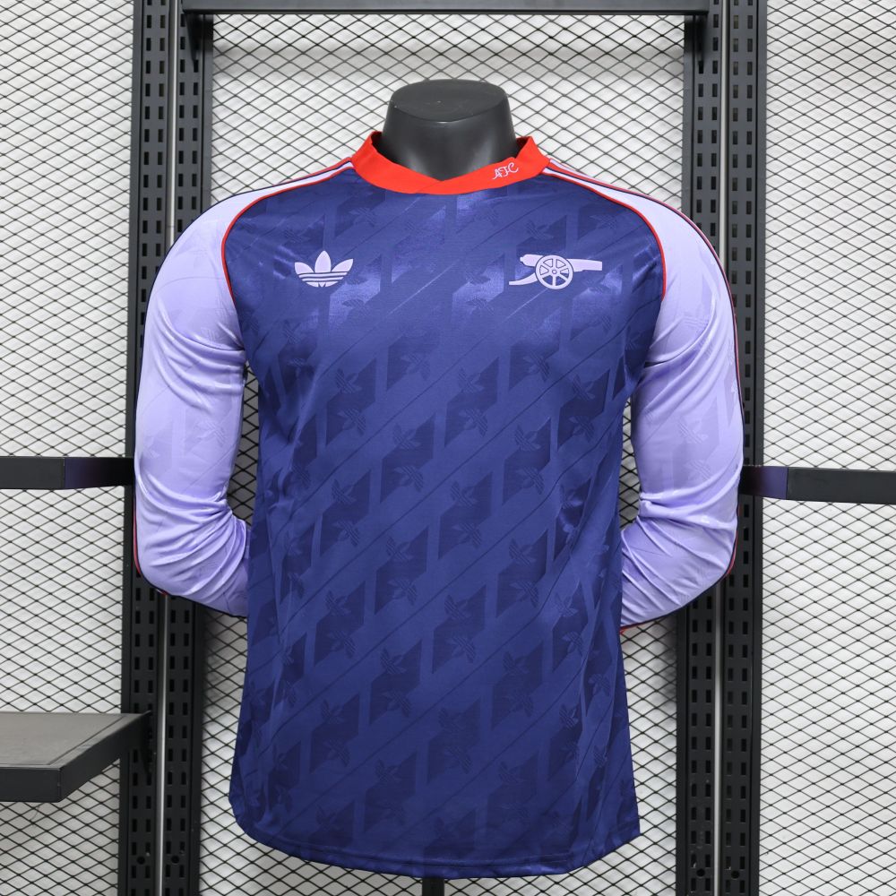 2024/2025   Retro Player Edition Arsenal Long Sleeve Football Jersey