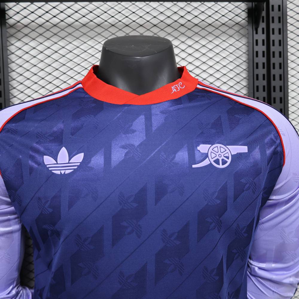 2024/2025   Retro Player Edition Arsenal Long Sleeve Football Jersey