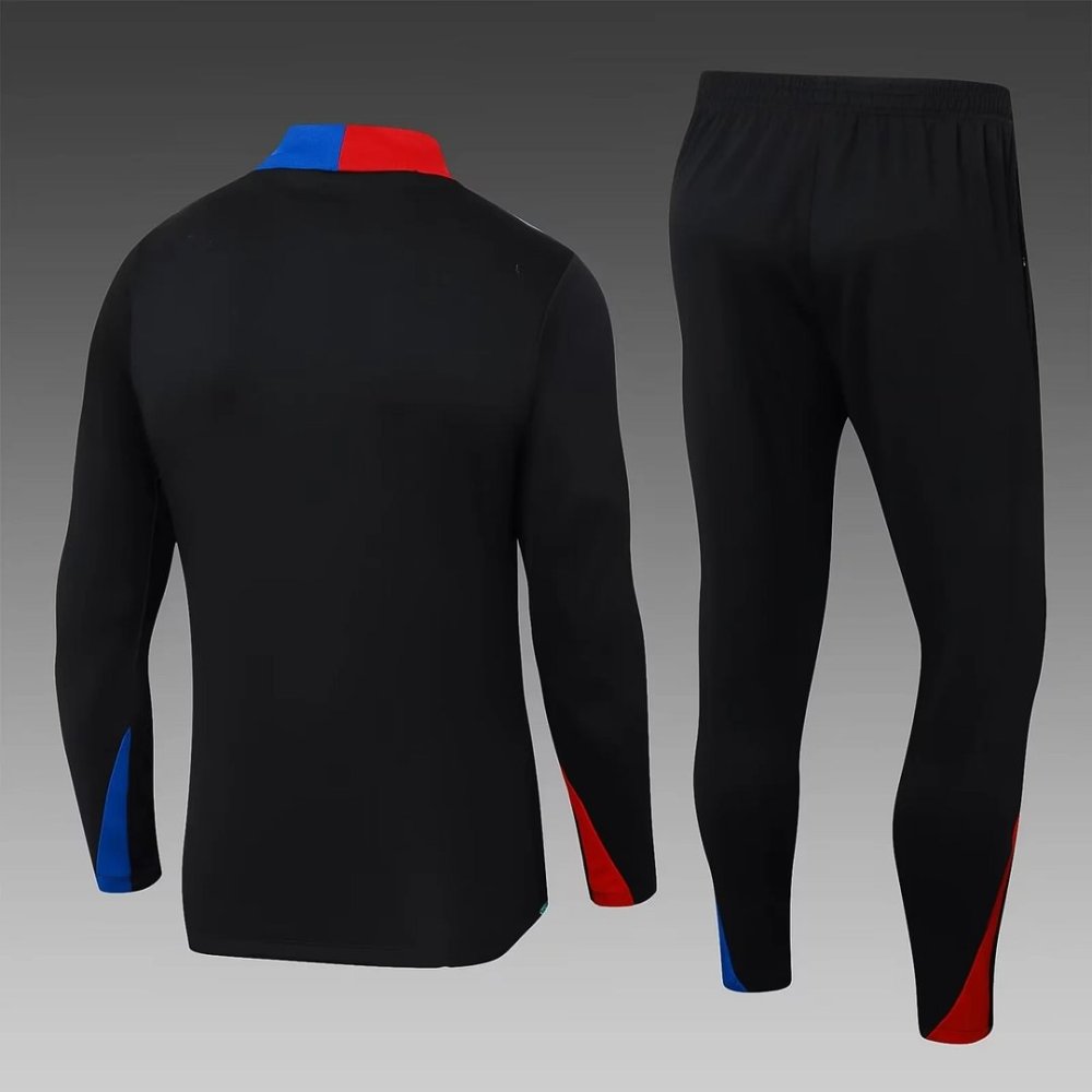 2024/2025 Barcelona Half-Pull Training Suit Black Football Shirt