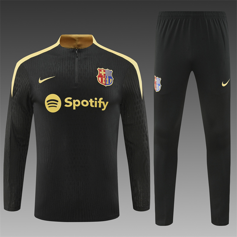 2024/2025 Barcelona Training Black Gold Player Edition Jersey