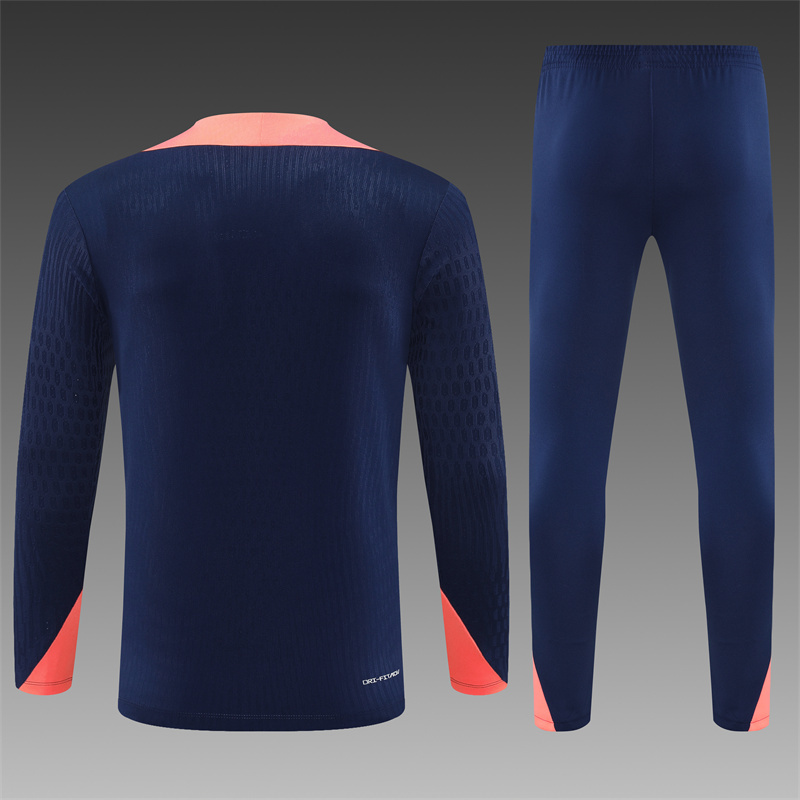 2025/2026 Barcelona Half-Pull Royal Blue Training Suit Red Football Shirt