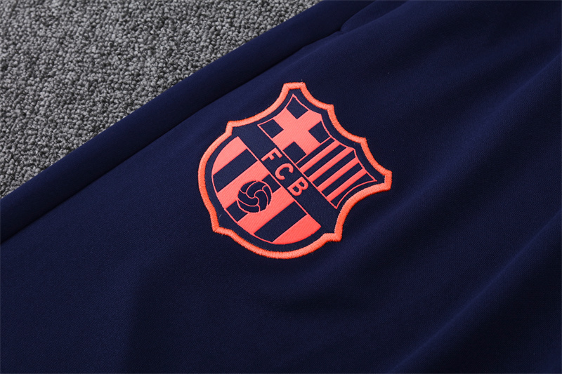 2025/2026 Barcelona Half-Pull Royal Blue Training Suit Red Football Shirt
