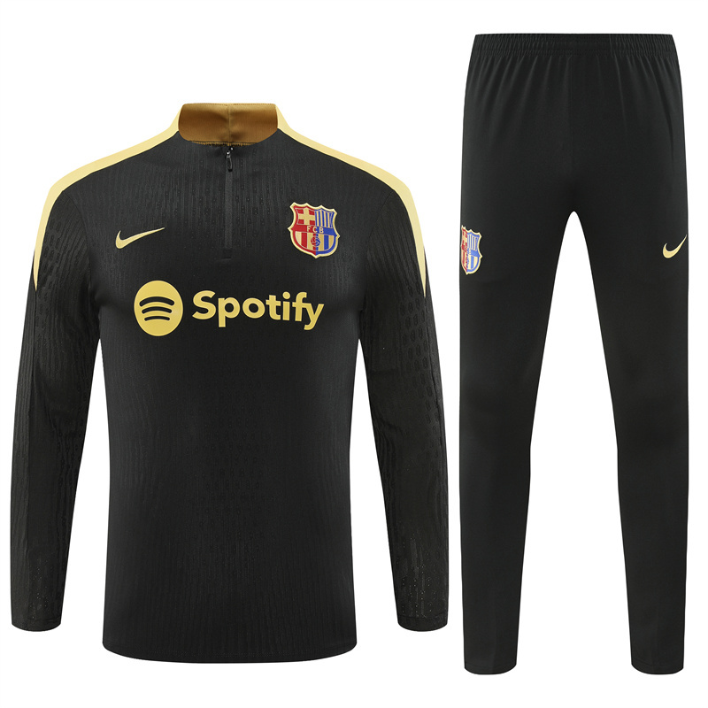 2024/2025 Barcelona Training Black Gold Player Edition Jersey