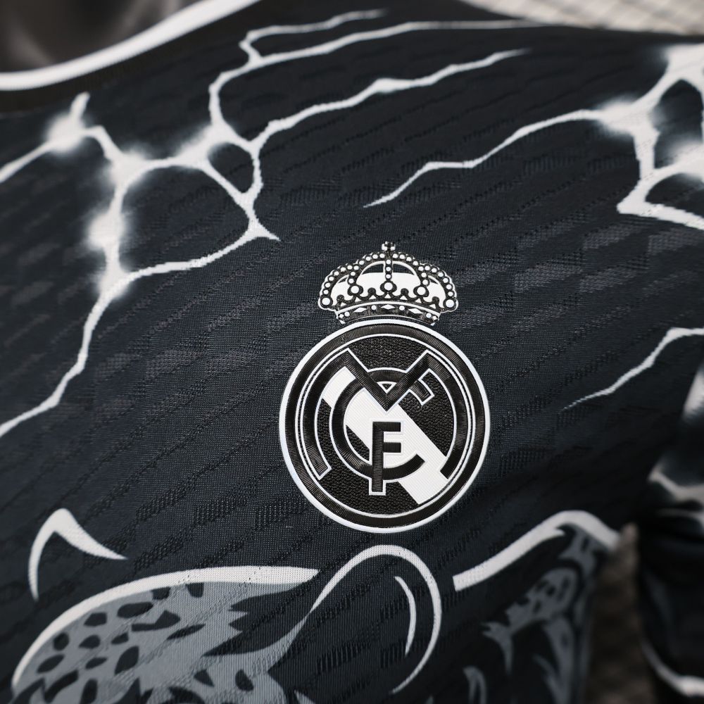 2024/2025 Real Madrid Black Leopard Special Edition Football Jersey For Player Version