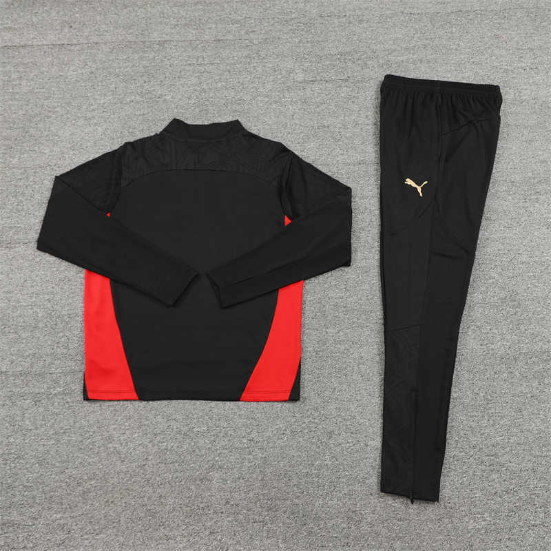 2024/2025  AC Milan Black Half-Pull Training Suit Player Edition