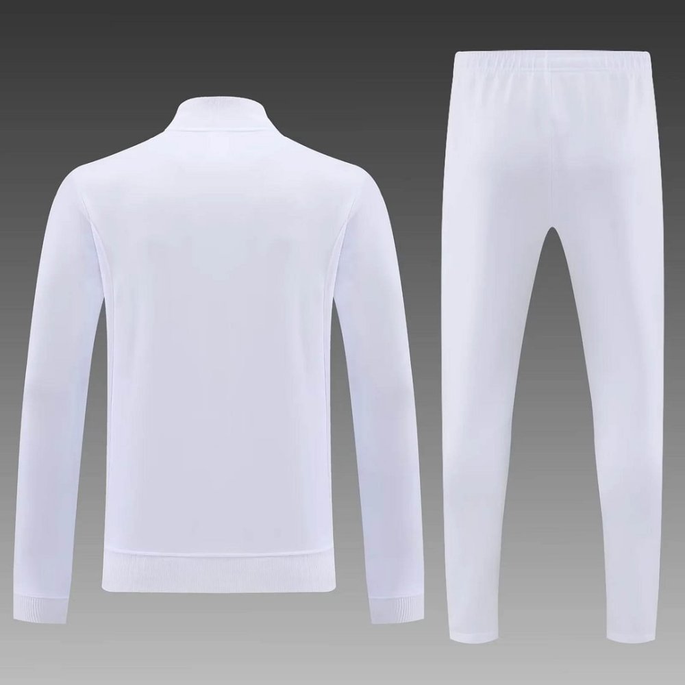 2024/2025 Juventus Long Zipped Jacket Training Suit White Football Shirt