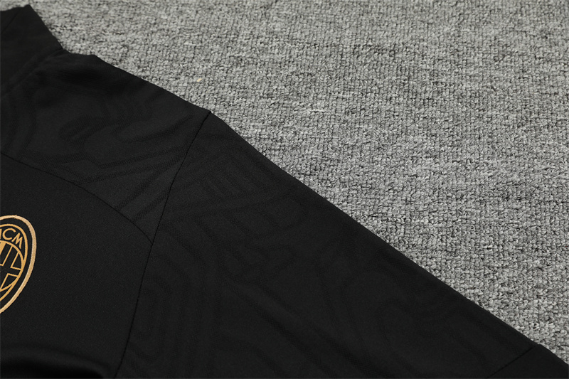 2024/2025  AC Milan Black Half-Pull Training Suit Player Edition