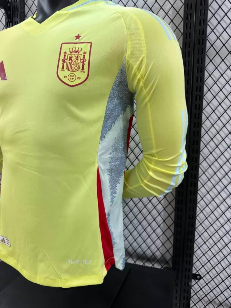 2024 Spain Long Sleeve Player Version Away Football Shirt