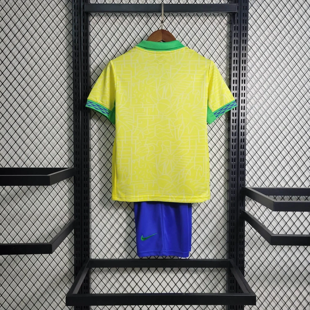 2024 Brazil Home Football Shirt Kids