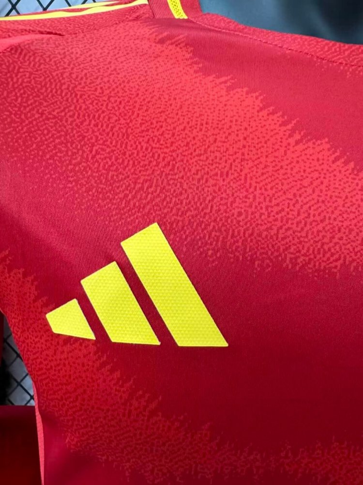 2024 Spain Long Sleeve Home Football Shirt（ Player Version ）