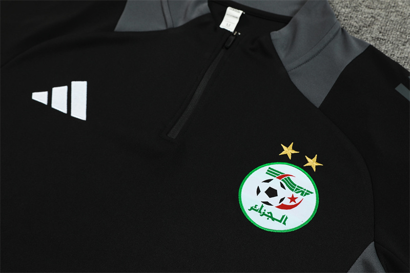 2024/2025 Algeria Black Half-Pull Training Suit  Player Edition Jersey