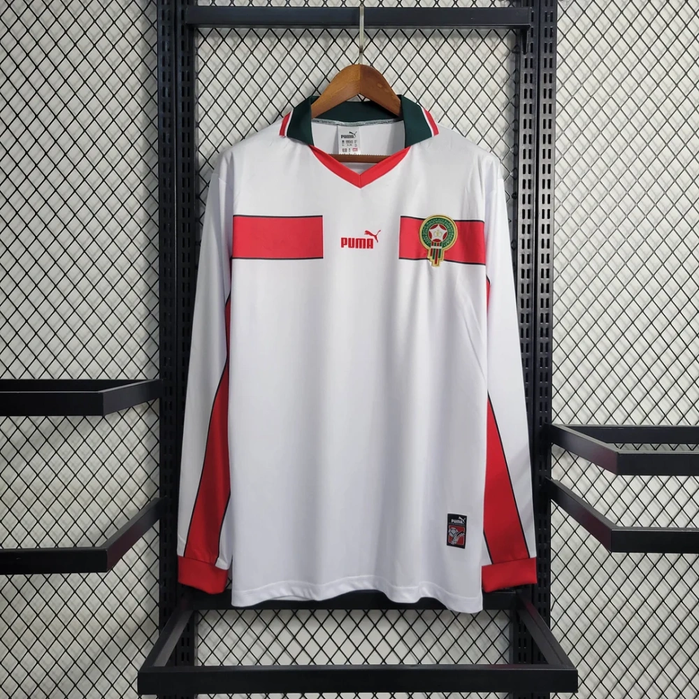 1998 Retro Long Sleeve Morocco Away Football Shirt