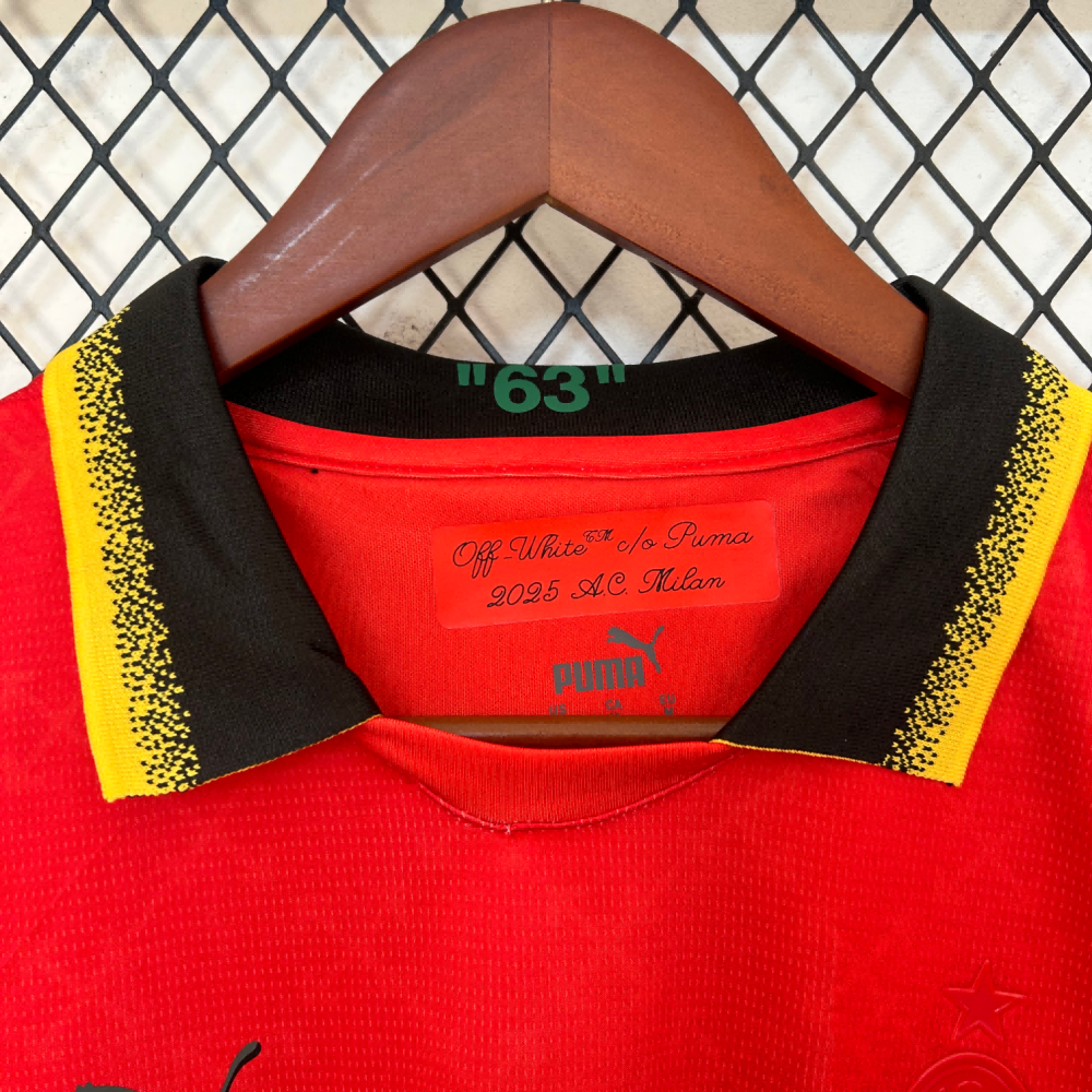 2024/2025 AC Milan Third Away Red and Green Football Shirt