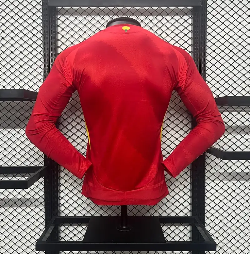2024 Spain Long Sleeve Home Football Shirt（ Player Version ）