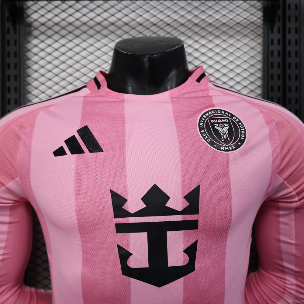 2025/2026 Miami long sleeves Home Soccer Jersey (Player Version)
