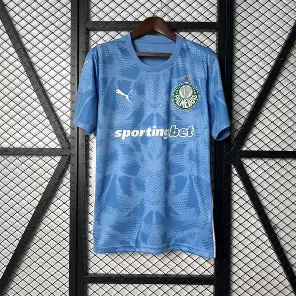 2025/2026 Palmeiras Goalkeeper Light Blue Soccer Jersey（ Fans Edition ）