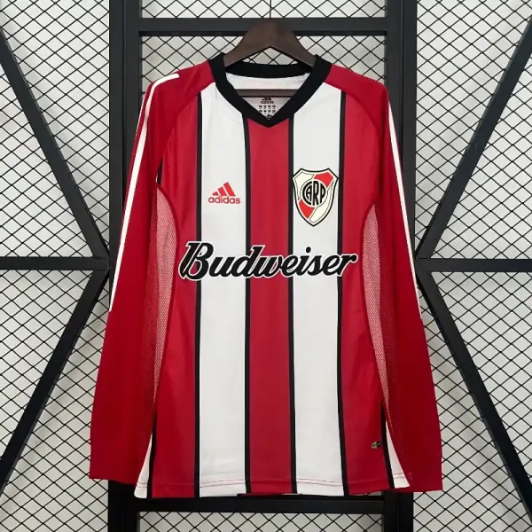 Retro 2003/2004 Long Sleeves River Plate Soccer Jersey Away