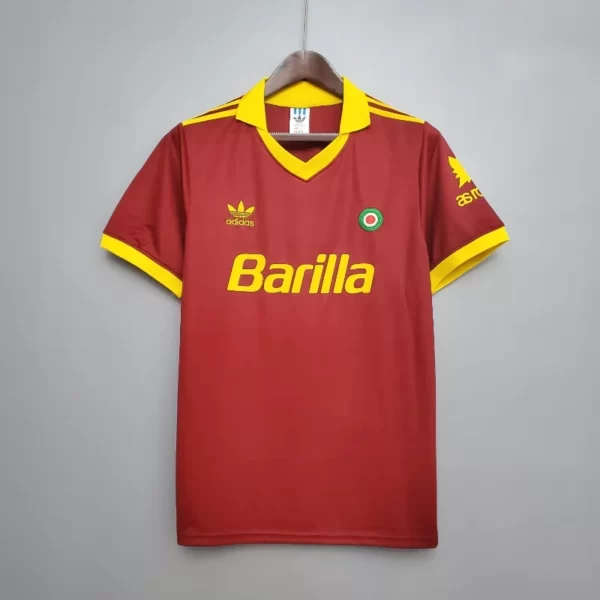 Retro 1991-1992 Roma Soccer Jersey Home