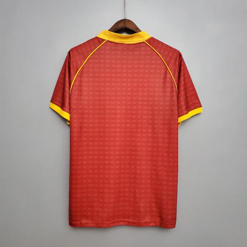 Retro 1990-1991 Roma Soccer Jersey Home