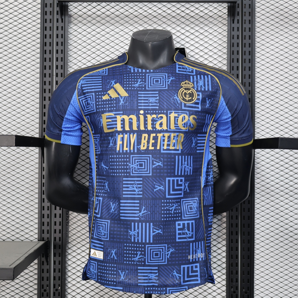 2025/2026 Player Version Real Madrid Special Blue Soccer Jersey