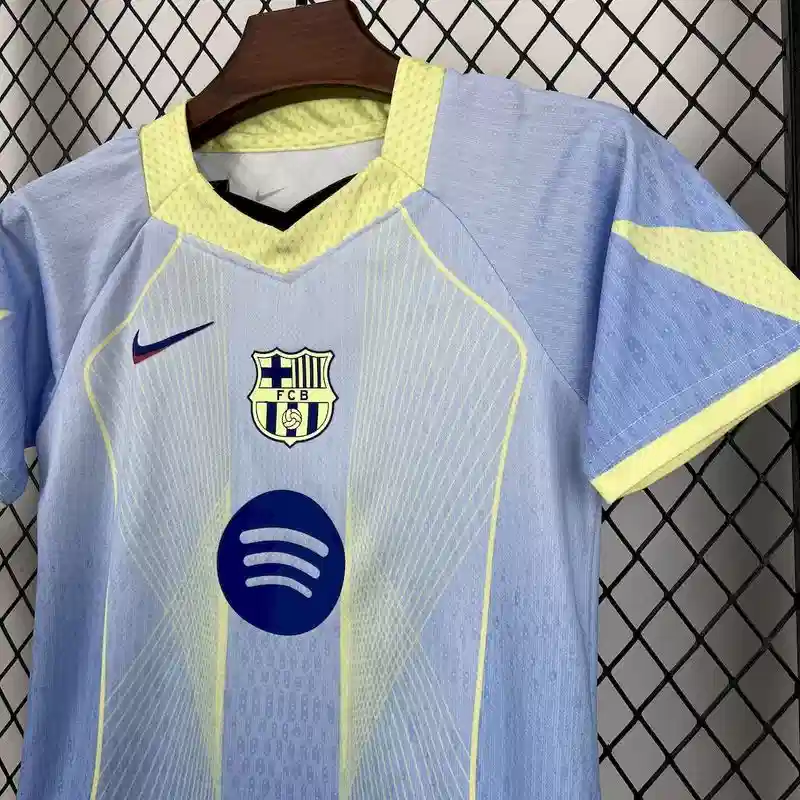 2025/2026 Barcelona Special Edition Blue Soccer Jersey(Kids Kit)