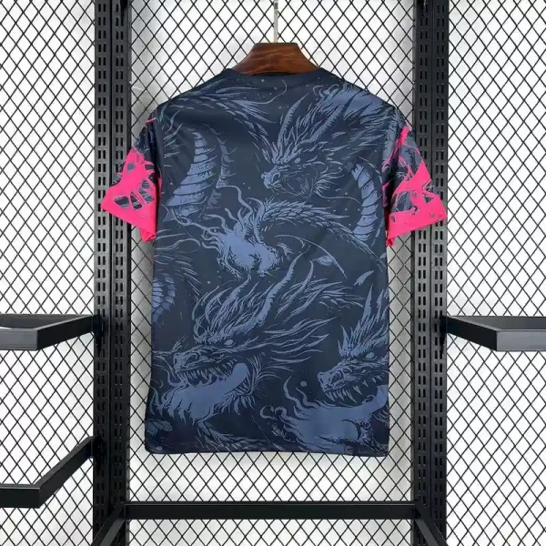 2025/2026 Barcelona Dark Blue and Pink Dragon Special Soccer Jersey Fan Edition