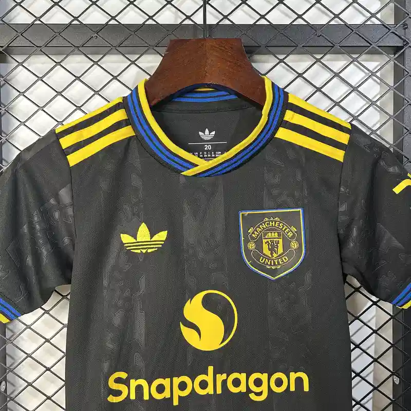 2025/2026 Manchester United Away Football Shirt Kids Kit
