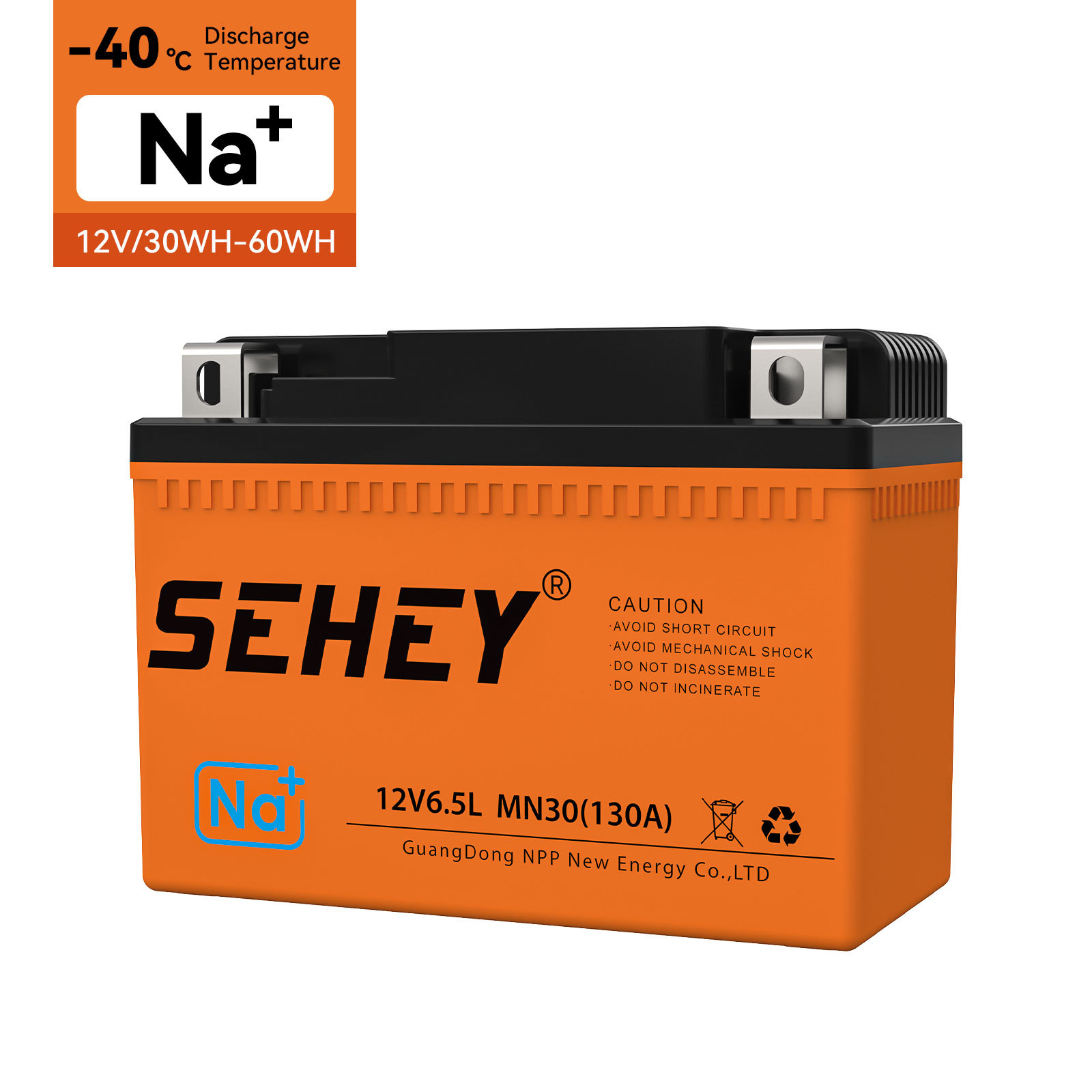 12V Motorcycle Starter Battery Sodium-ion Starter Battery High CCA Low Temperature