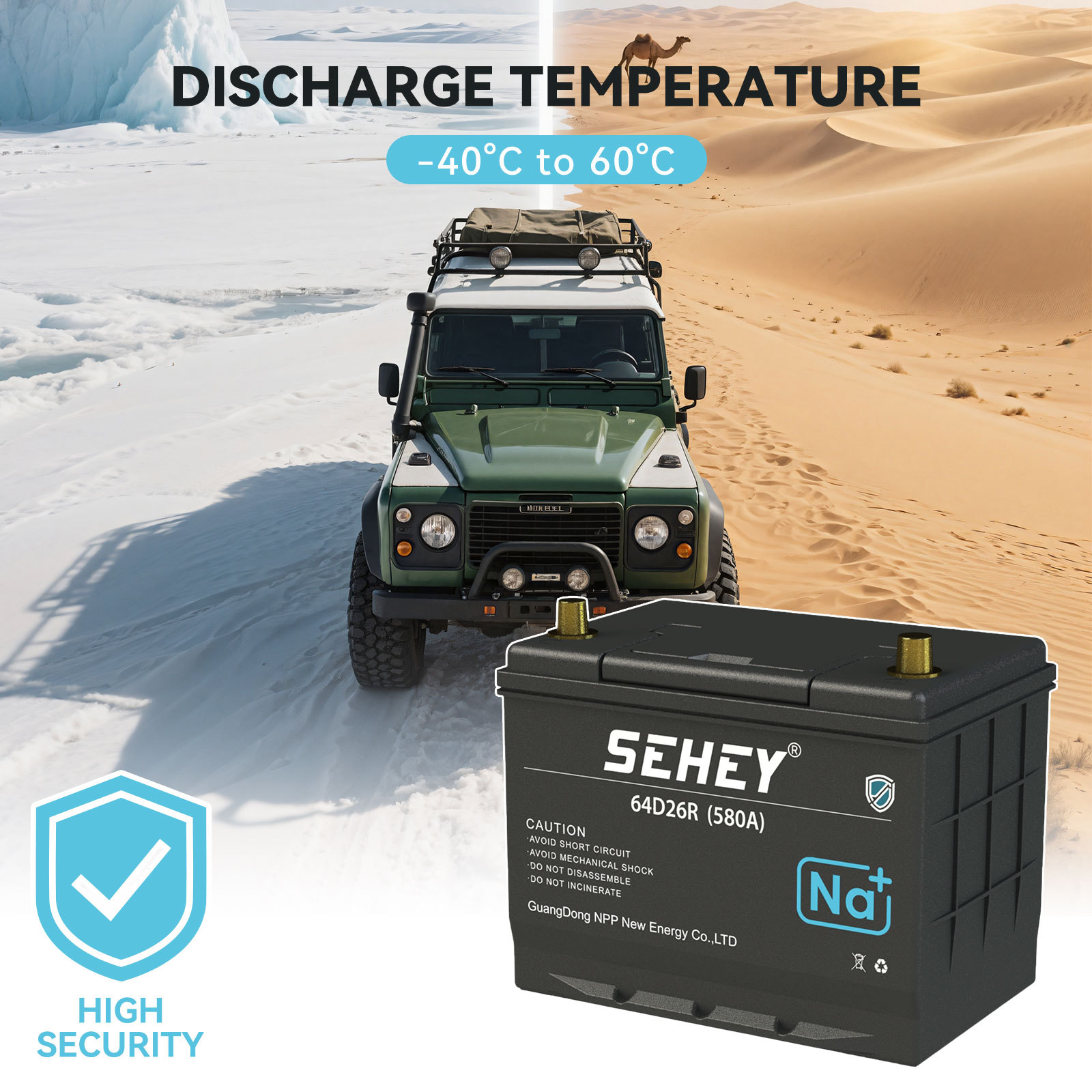 12v Sodium-ion Batteries High Discharge Sodium Ion Car Battery for Car Starter