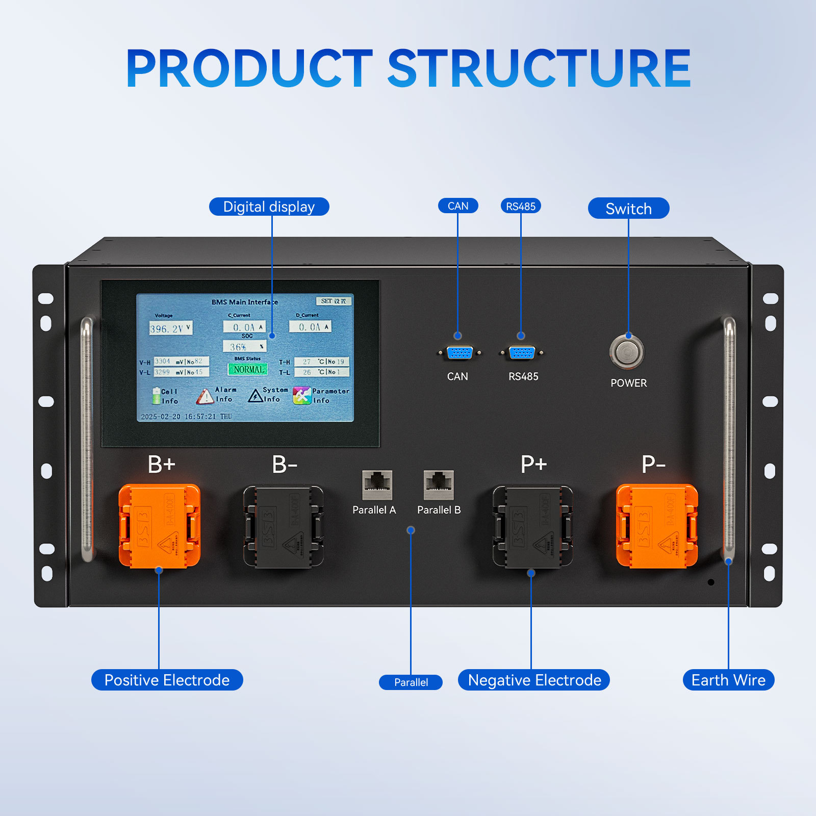 Best Lifepo4 10kwh 15kwh 20kwh 25kwh Rechargeable High Voltage Lithium Ion Rack Mounted Batteries