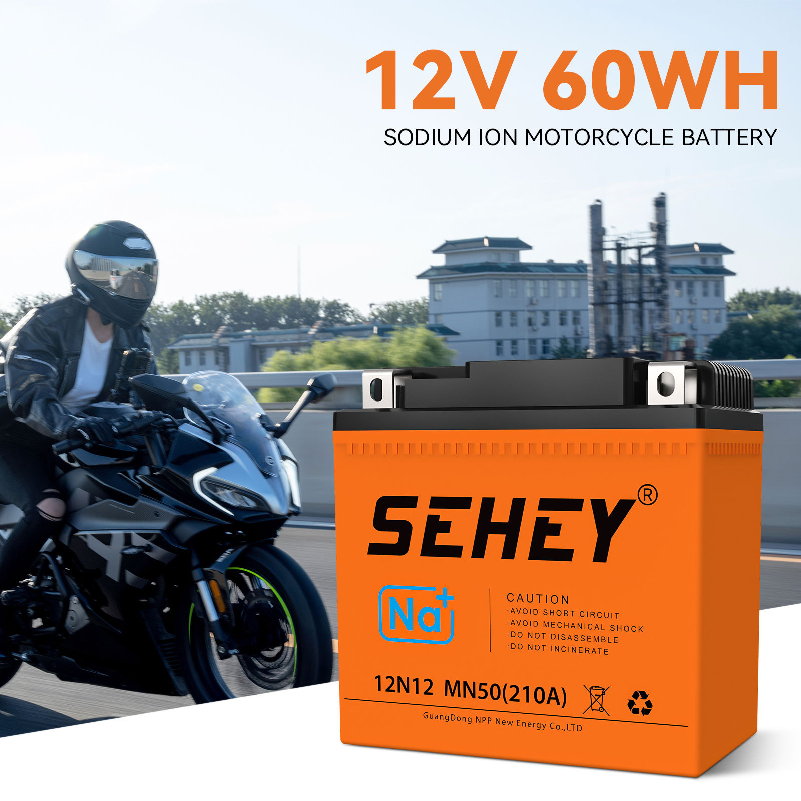 12V Motorcycle Starter Battery Sodium-ion Starter Battery High CCA Low Temperature