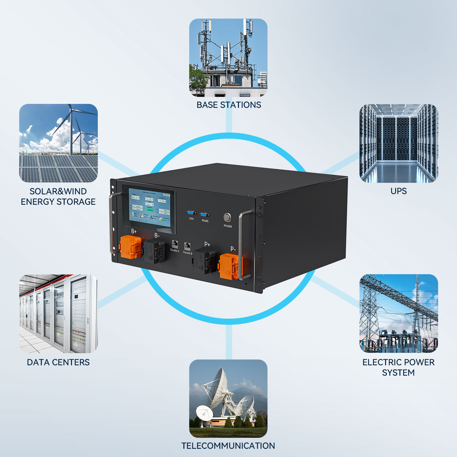 Best Lifepo4 10kwh 15kwh 20kwh 25kwh Rechargeable High Voltage Lithium Ion Rack Mounted Batteries