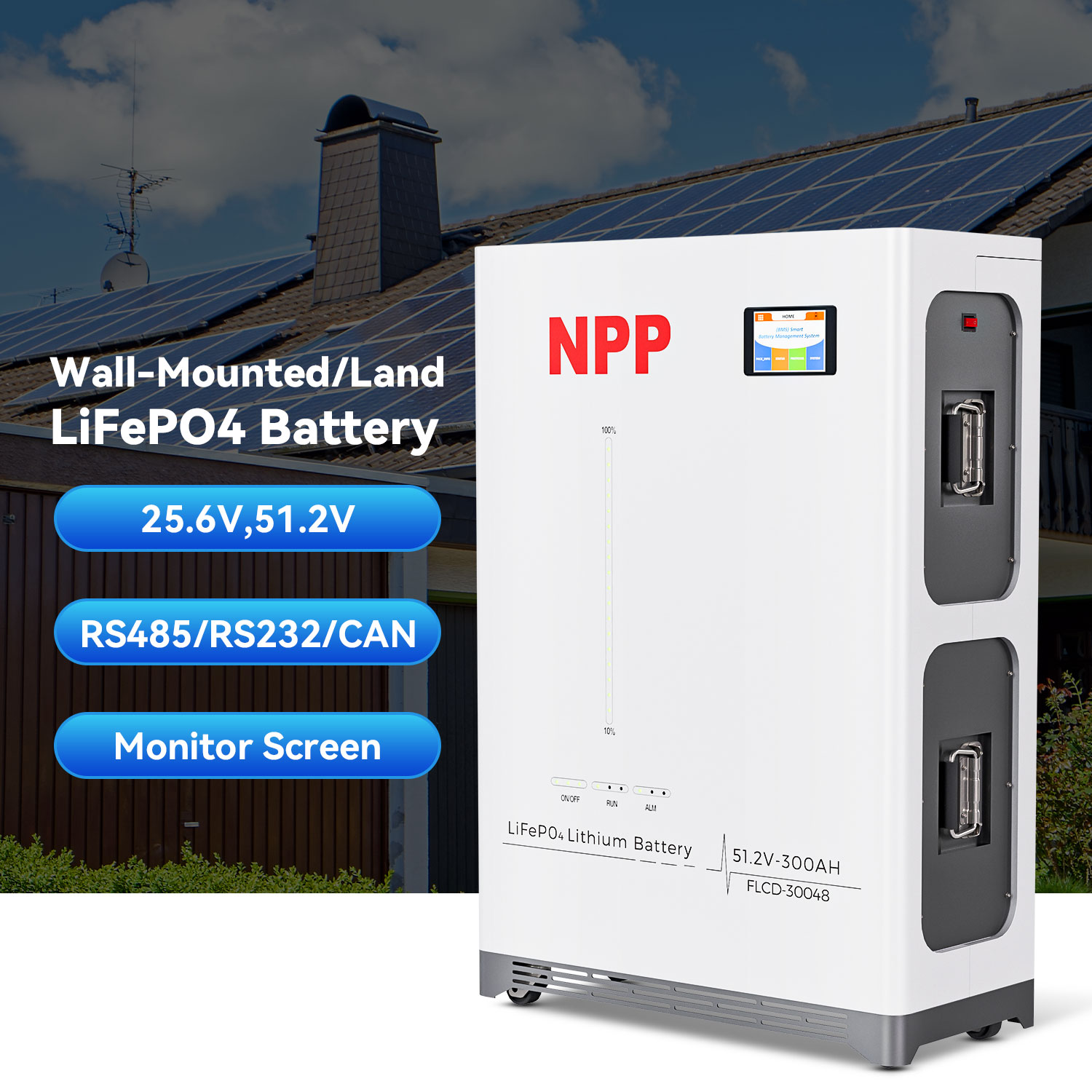 5kwh 10kwh 15kwh 16kwh Lithium Battery Lifepo4 Powerwall 48v 51.2v Home ...