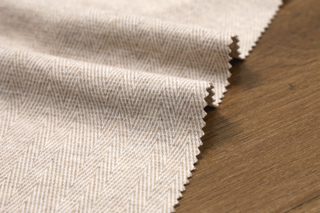 Cashmere - Like Fabric # 923 Wool Herringbone Fabric