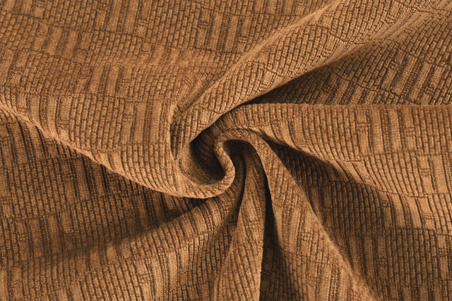 European cotton velvet jacquard fabric  # 24005 Double C