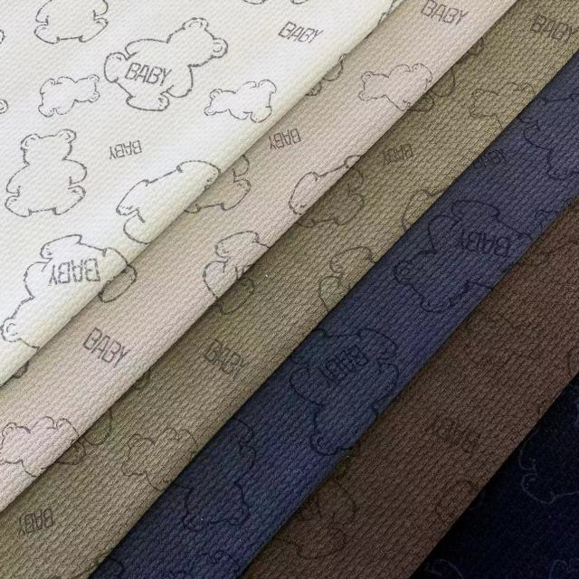 European Flannel Printed Fabric for cold weather - Bear Print