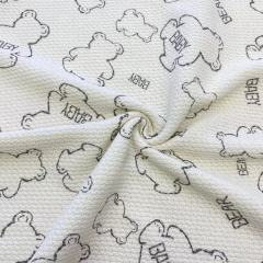 European Flannel Printed Fabric for cold weather - Bear Print