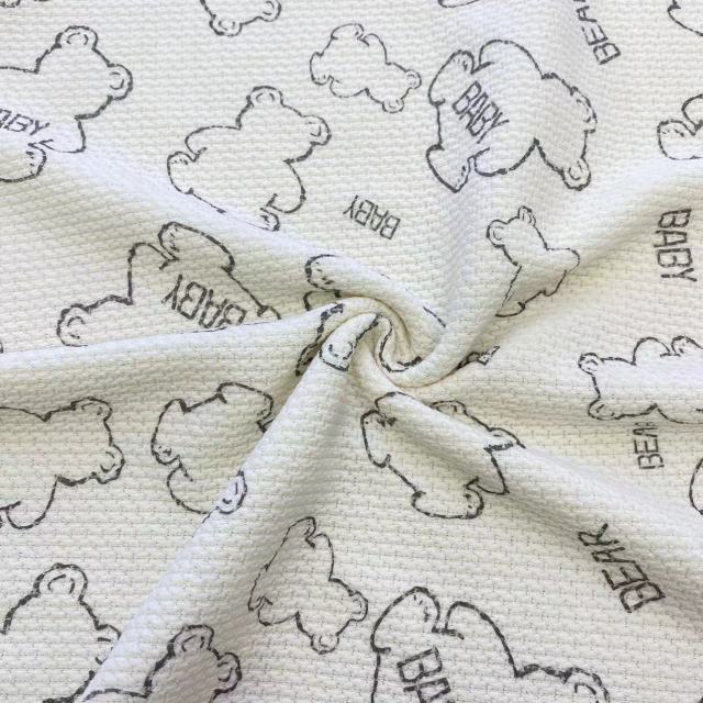 European Flannel Printed Fabric for cold weather - Bear Print